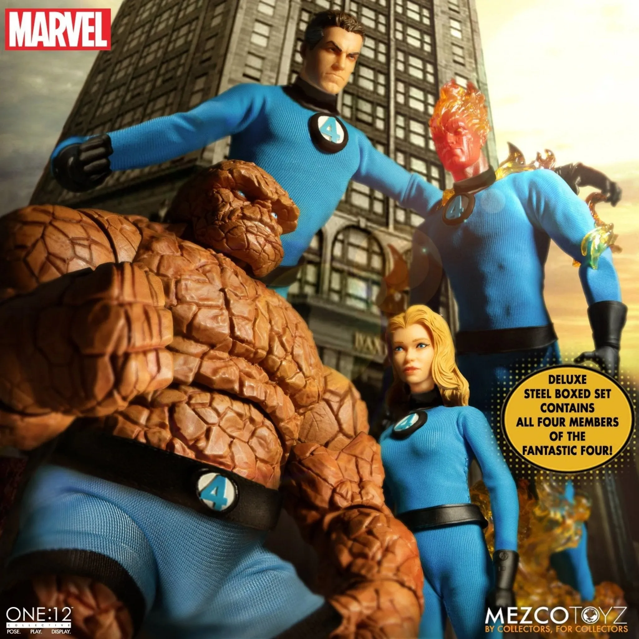 Fantastic Four Mezco One:12 Collective Deluxe Steel Boxed Set