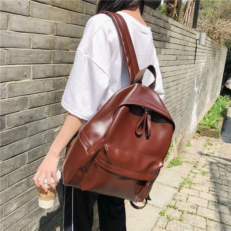 Fashion Leather Shoulder Bag - Cool Backpack QB333