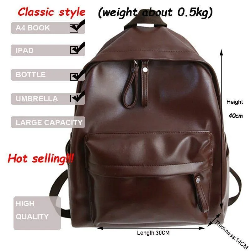 Fashion Leather Shoulder Bag - Cool Backpack QB333