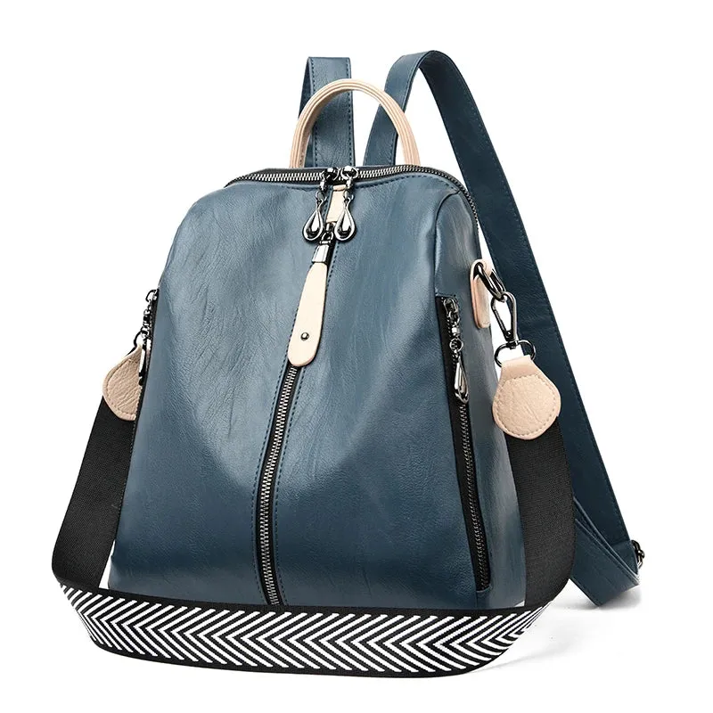 Fashionable Soft Leather Large Backpack