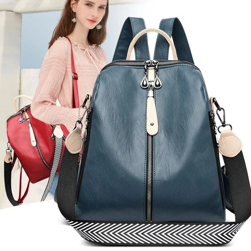 Fashionable Soft Leather Large Backpack