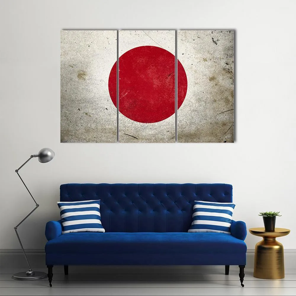 Flag Of Japan Canvas Wall Art