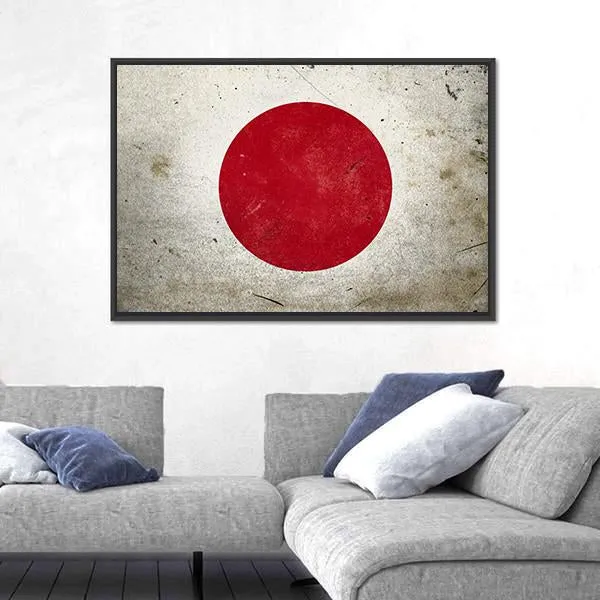 Flag Of Japan Canvas Wall Art