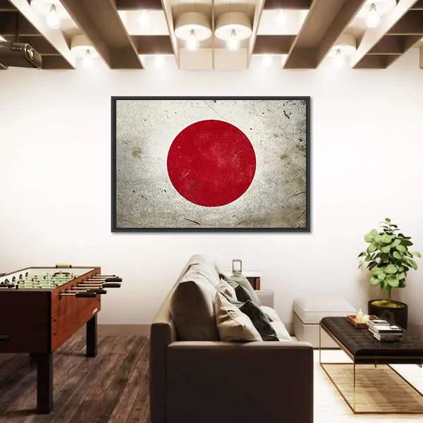 Flag Of Japan Canvas Wall Art