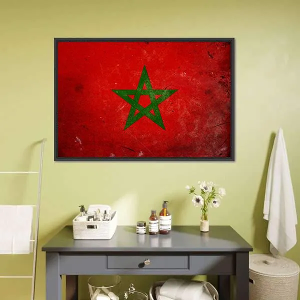 Flag Of Morocco Canvas Wall Art