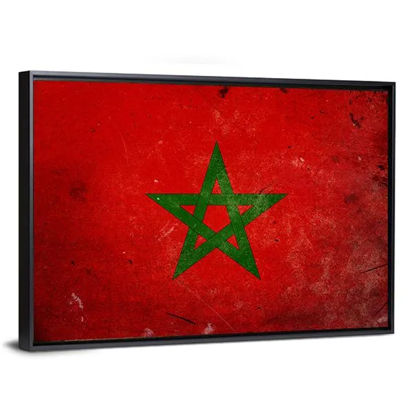 Flag Of Morocco Canvas Wall Art