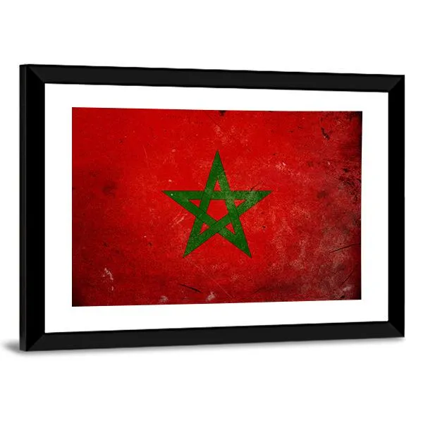 Flag Of Morocco Canvas Wall Art