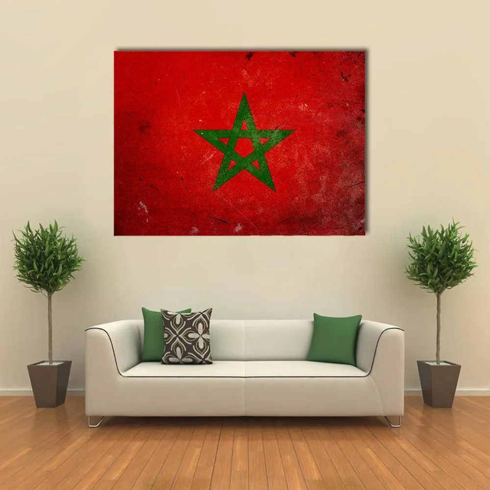 Flag Of Morocco Canvas Wall Art