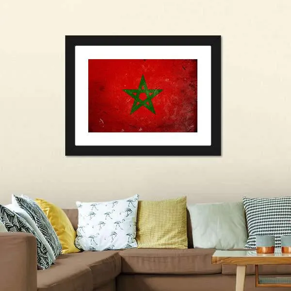 Flag Of Morocco Canvas Wall Art