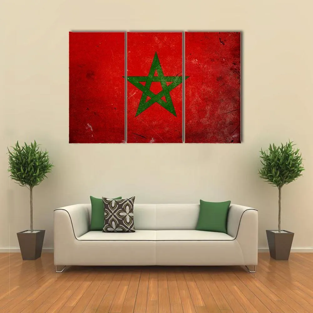 Flag Of Morocco Canvas Wall Art