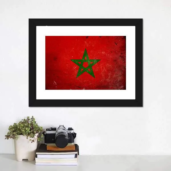 Flag Of Morocco Canvas Wall Art