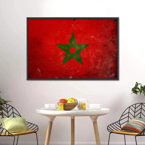 Flag Of Morocco Canvas Wall Art