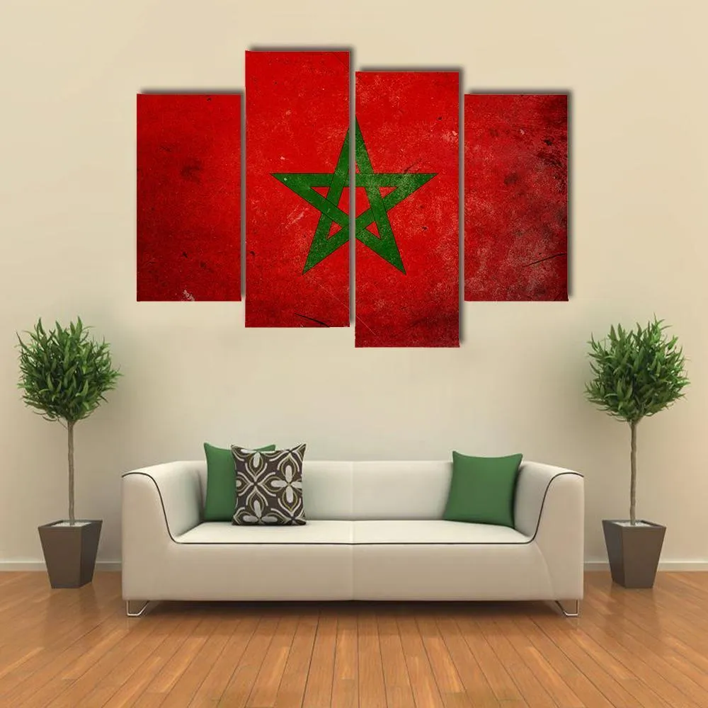 Flag Of Morocco Canvas Wall Art