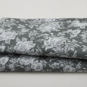 Fleur de Fleur - Tone on Tone Large Floral Gray 108" Wide 3 Yard Cut