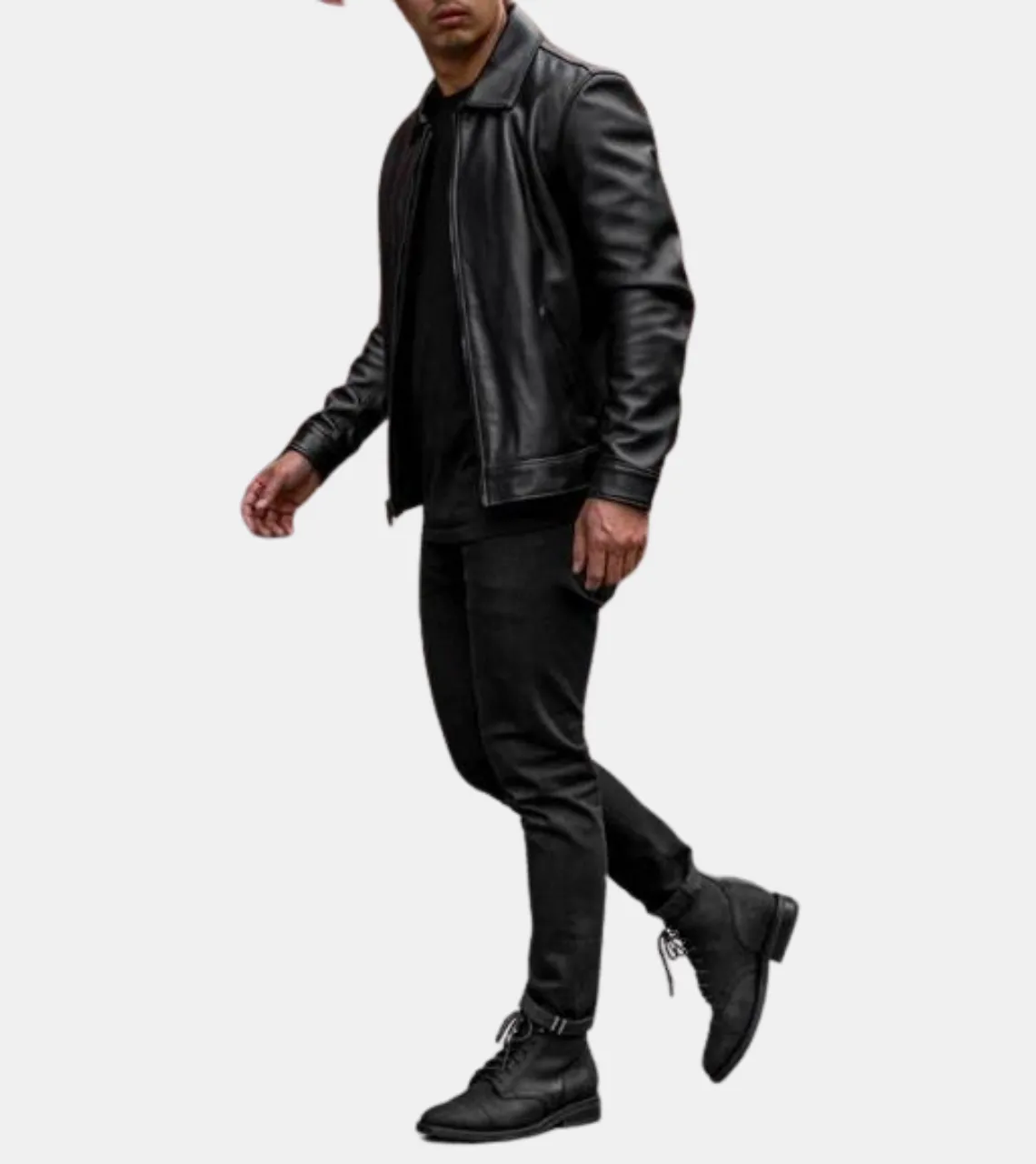 Flint Men's Black Leather Jacket