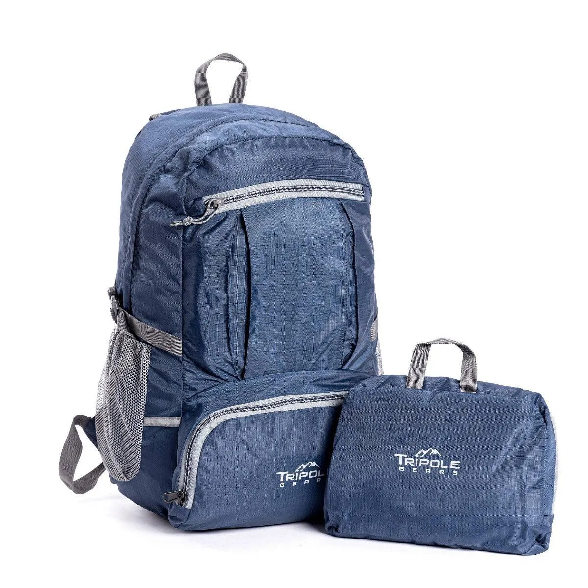 Foldable PAKEASY Backpack and Day Bag for Hiking and Day Trips - Blue