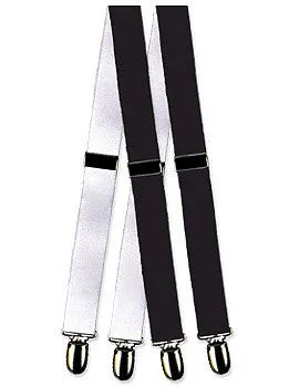 Formal Mylar Clip Tuxedo Suspenders (Red)