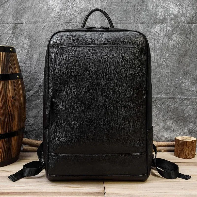 Genuine Leather Laptop Backpack 15.6 In Laptop Computer Bag