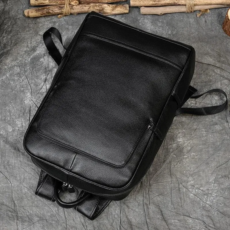 Genuine Leather Laptop Backpack 15.6 In Laptop Computer Bag