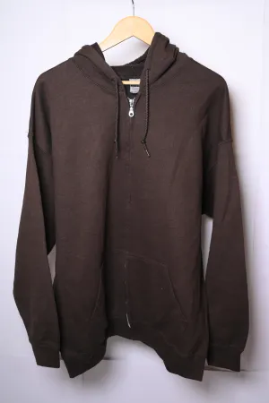 Gildan Full-Sleeve Hoodie with Zipper – Cozy Brown