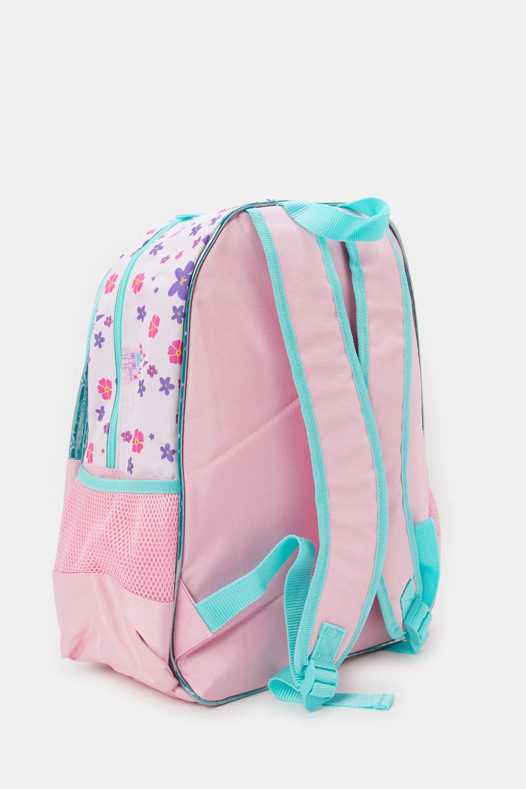 Girls Pink Princess Sweet In The Heart Print Backpack