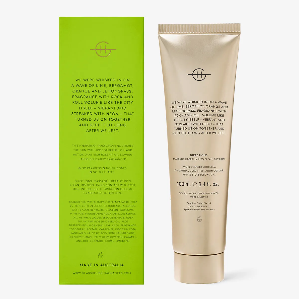 Glasshouse Hand & Body Cream We Met In Saigon (Lemongrass)