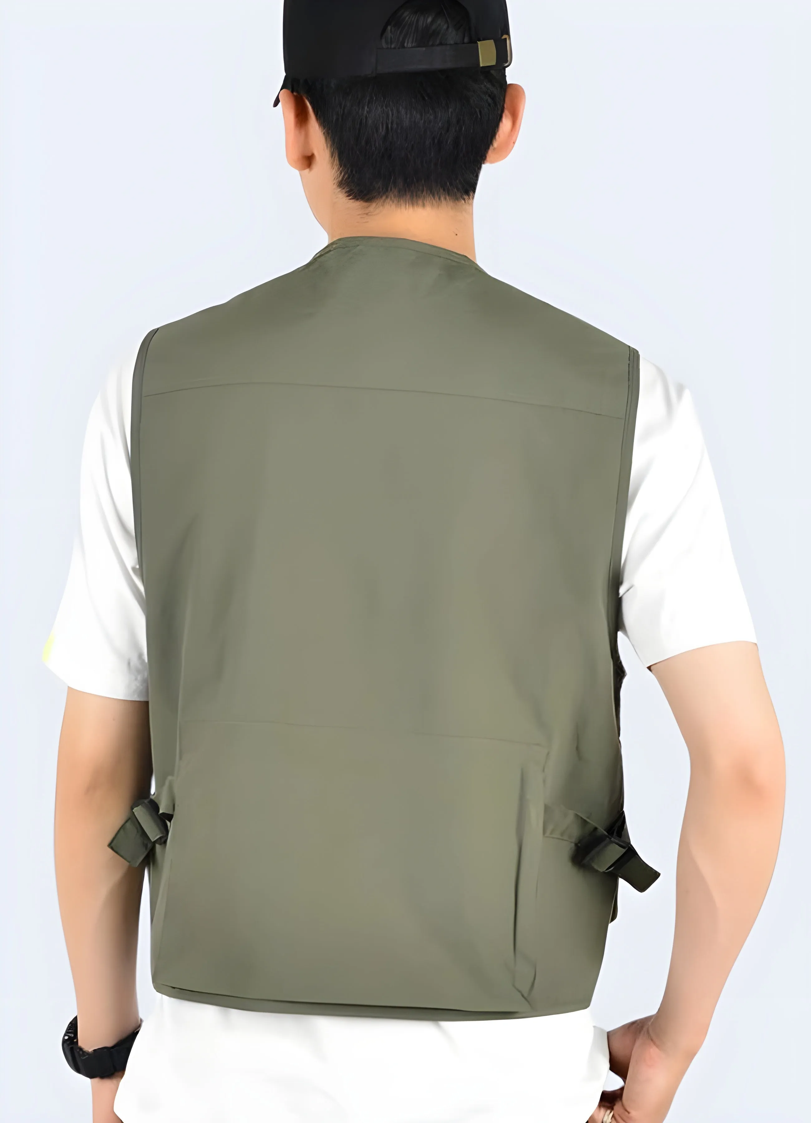 Gorpcore Sleeveless Vest Green Khaki