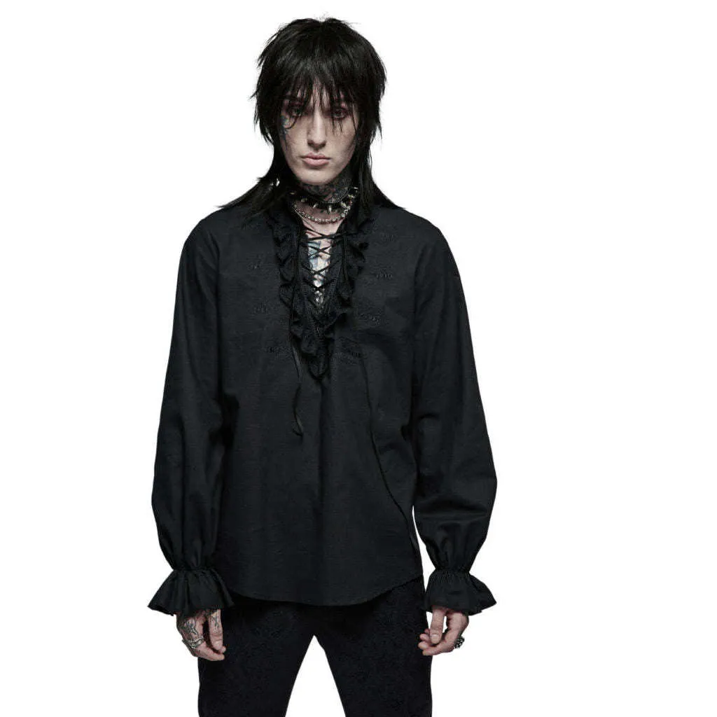 Gothic Skeleton Embroidered Shirt