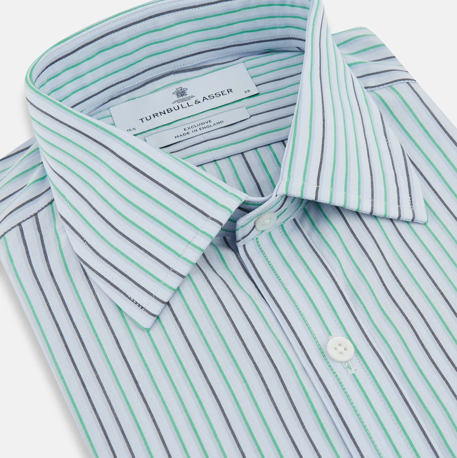 Green and Blue Shadow Pinstripe Mayfair Shirt