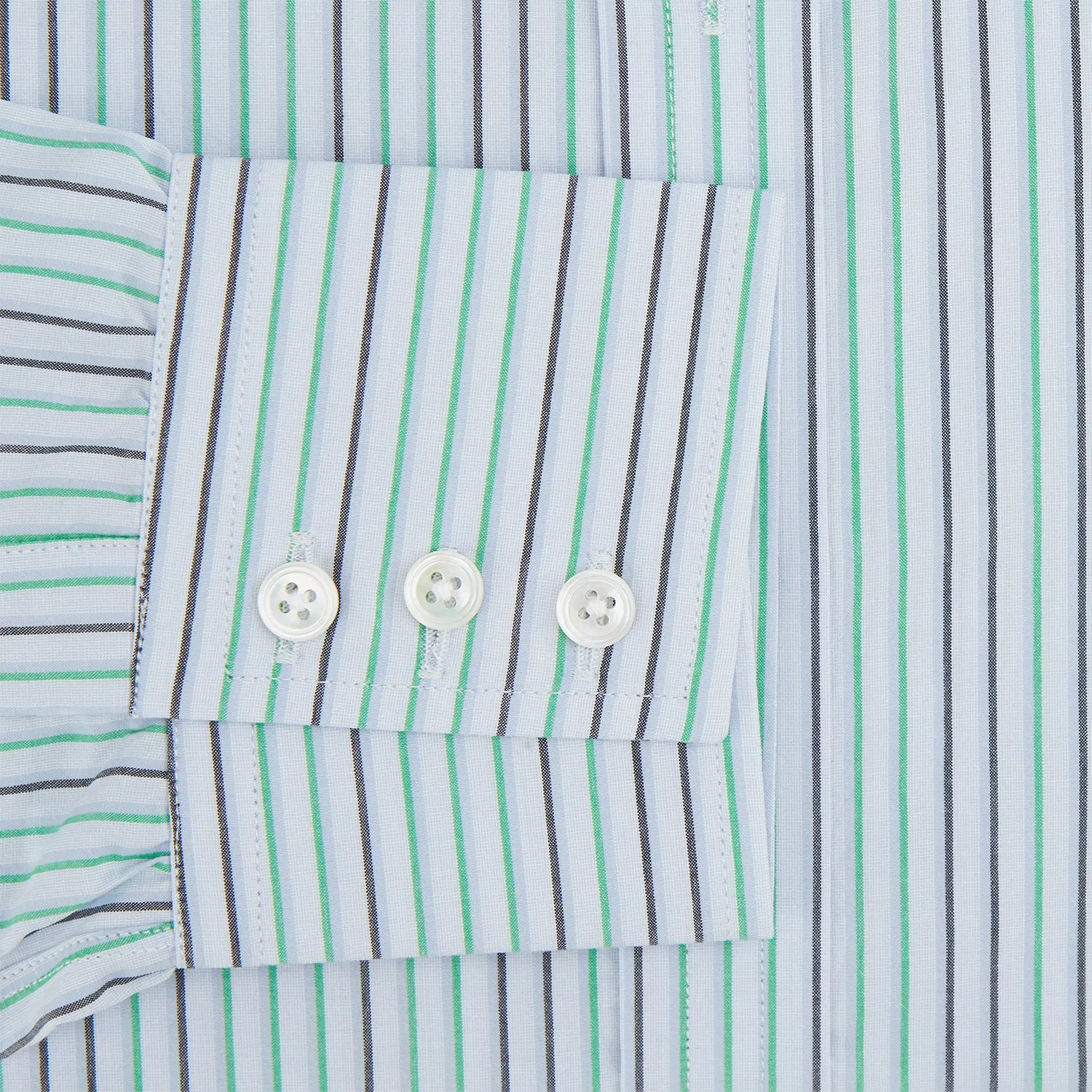 Green and Blue Shadow Pinstripe Mayfair Shirt