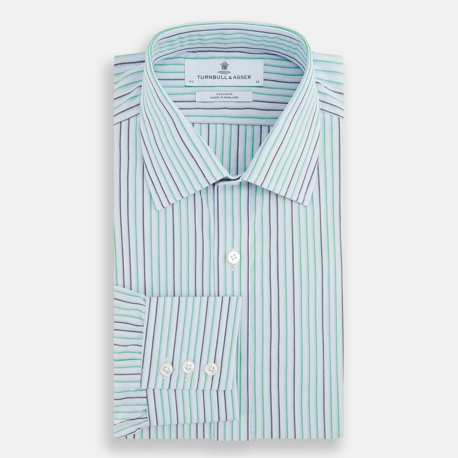 Green and Blue Shadow Pinstripe Mayfair Shirt