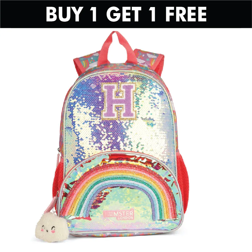 Hamster London Sparkle Party Rainbow Backpack