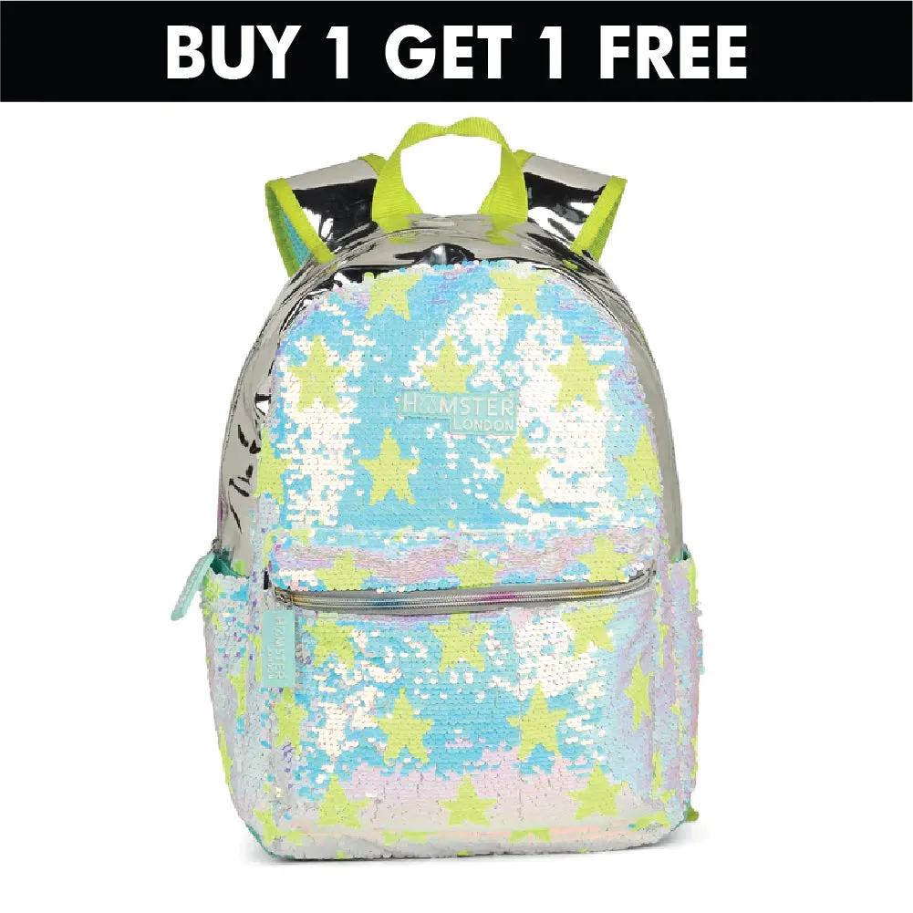 Hamster London Sparkle Party Star Backpack