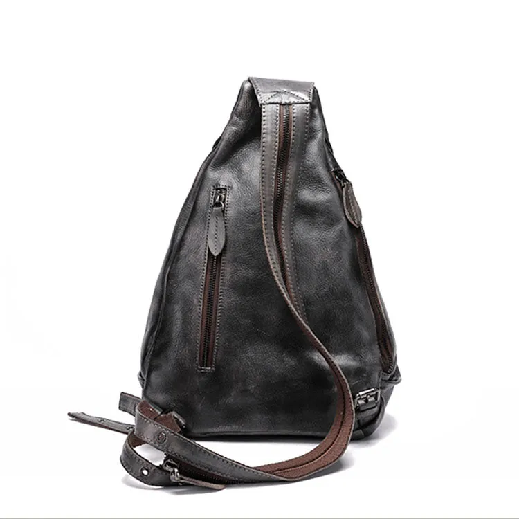 Handmade Ladies Genuine Leather Backpack Purse Small Rucksack Bag For Women