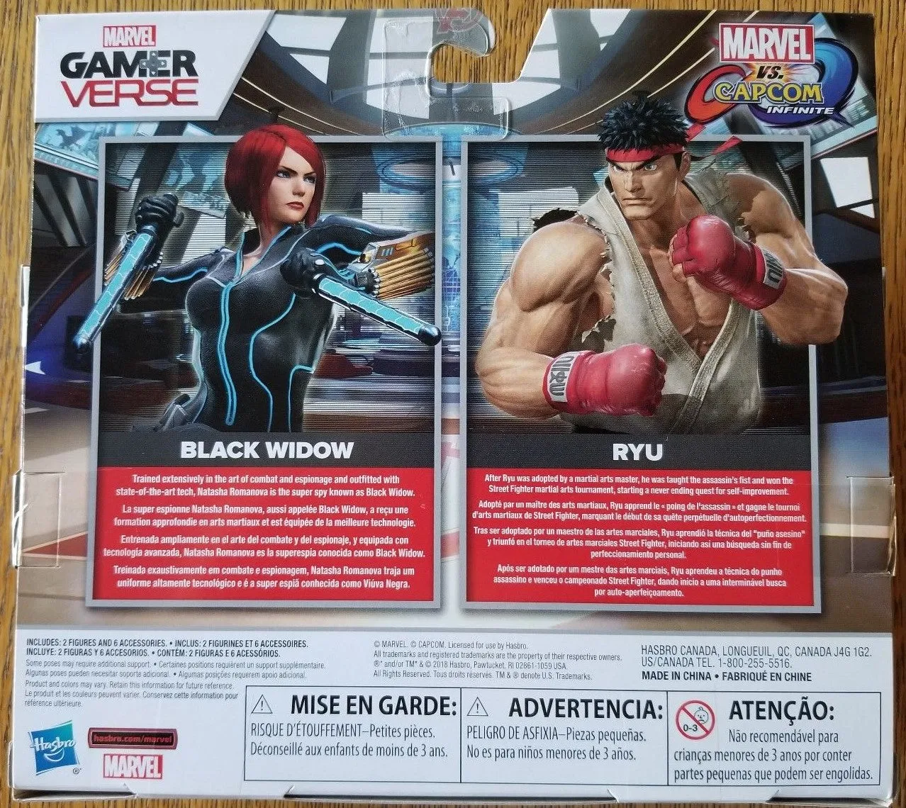 Hasbro - Marvel Gamerverse - Marvel vs Capcom Infinite - Black Widow   Ryu Street Fighter (E3595) LOW STOCK