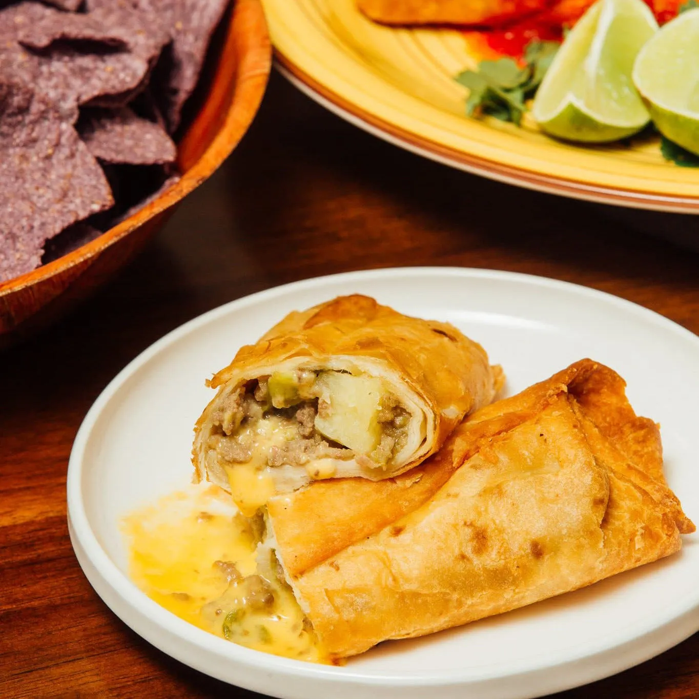 Hatch Green Chile Beef & Cheese Chimichangas