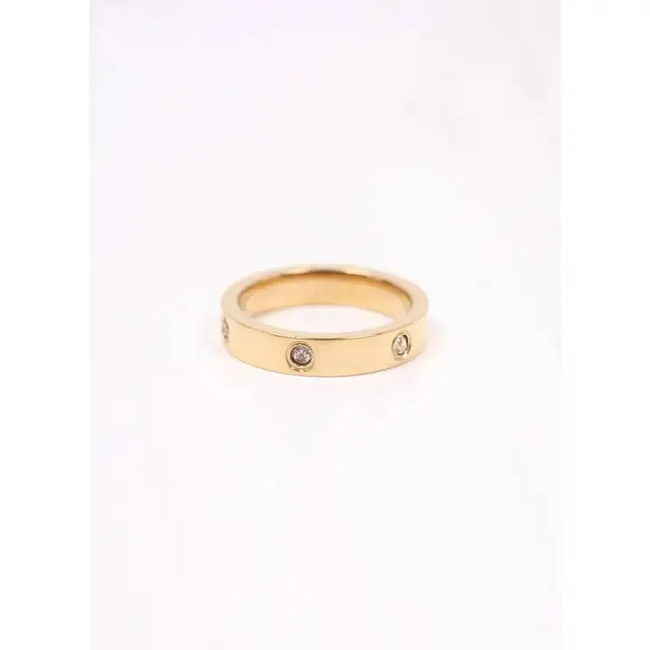 Hathaway Cz Ring Gold