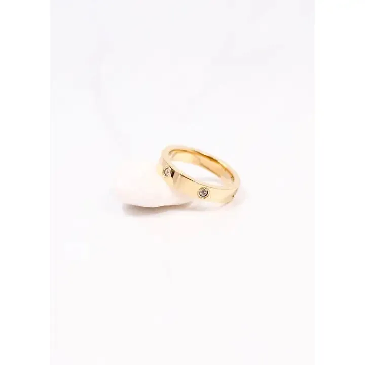 Hathaway Cz Ring Gold