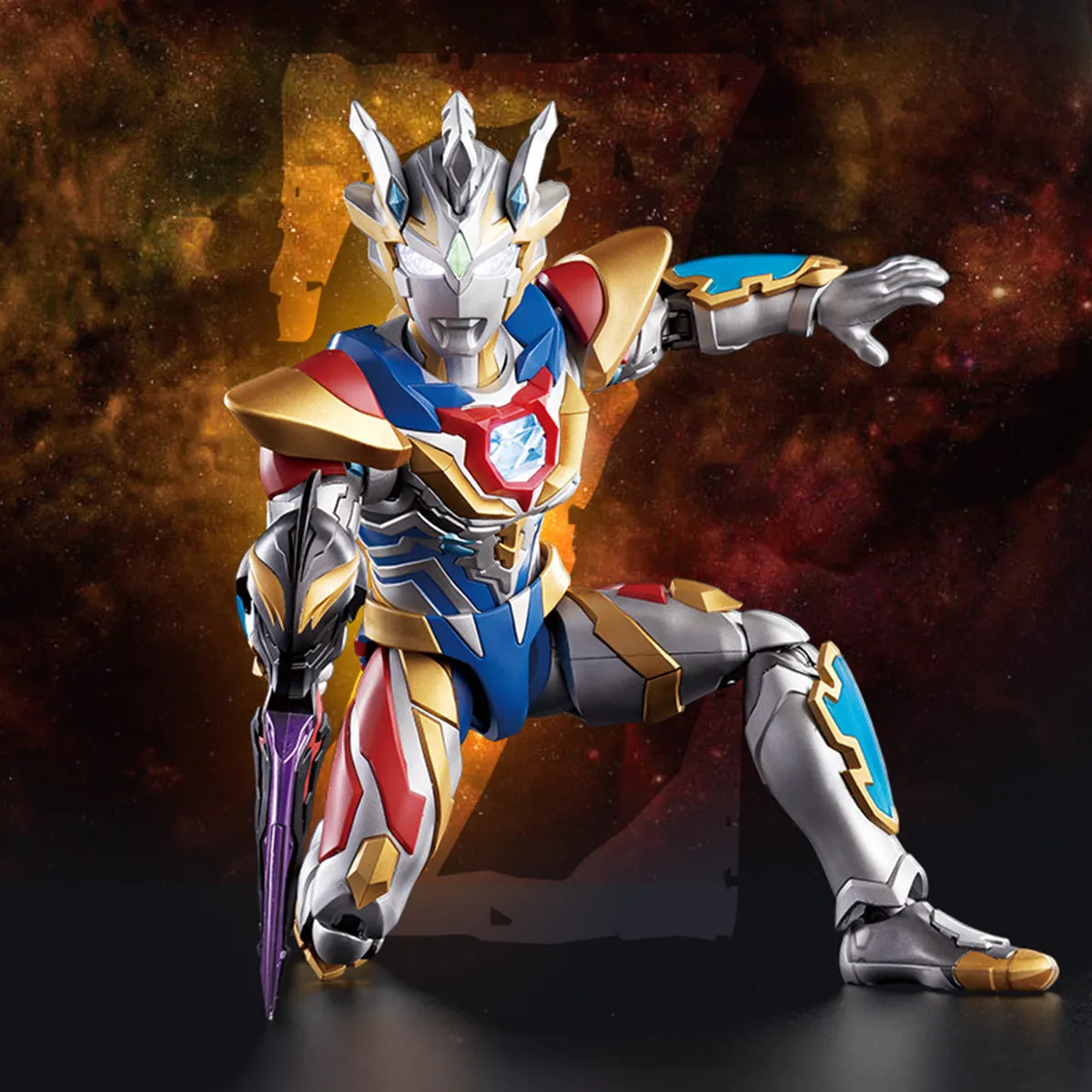 HiPlay Blokees Assembly Model Kits: Legend Series - Ultraman Z Delta, Delta Rise Claw, Mecha Musume Style, Height 20cm Collectible Action Figures