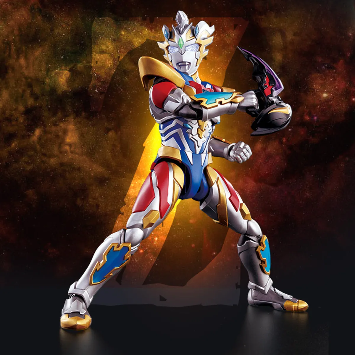 HiPlay Blokees Assembly Model Kits: Legend Series - Ultraman Z Delta, Delta Rise Claw, Mecha Musume Style, Height 20cm Collectible Action Figures