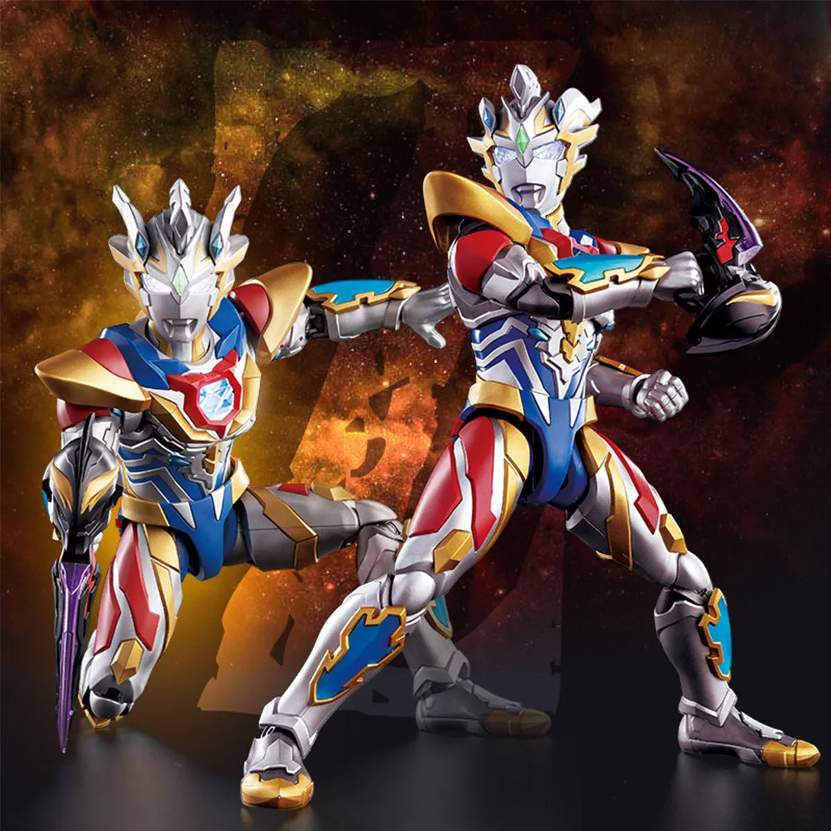 HiPlay Blokees Assembly Model Kits: Legend Series - Ultraman Z Delta, Delta Rise Claw, Mecha Musume Style, Height 20cm Collectible Action Figures