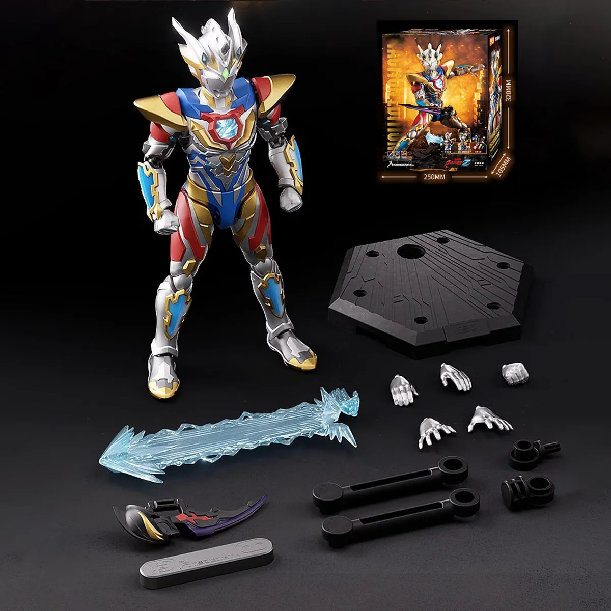 HiPlay Blokees Assembly Model Kits: Legend Series - Ultraman Z Delta, Delta Rise Claw, Mecha Musume Style, Height 20cm Collectible Action Figures