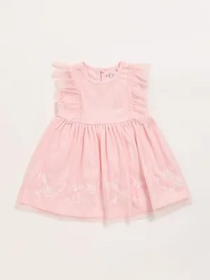 HOP Baby Pink Fit and Flare Dress