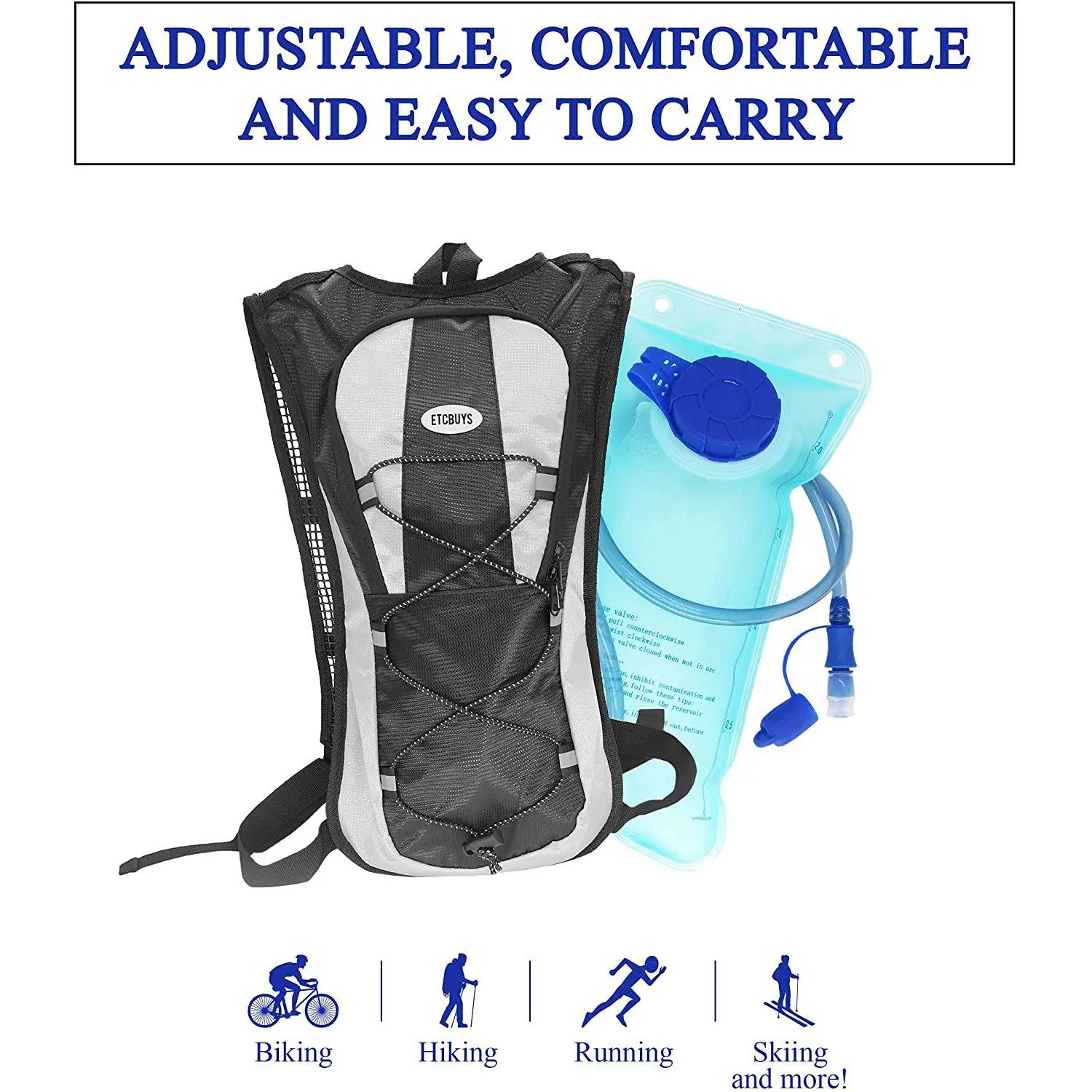 Hydration Backpack - Insulated Water Bladder