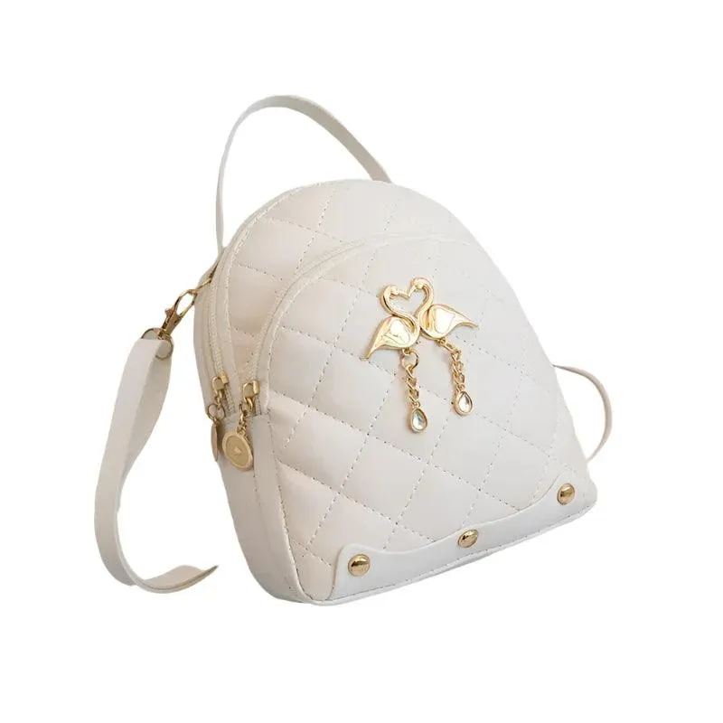 Ins-Style Swan Embroidery Backpack