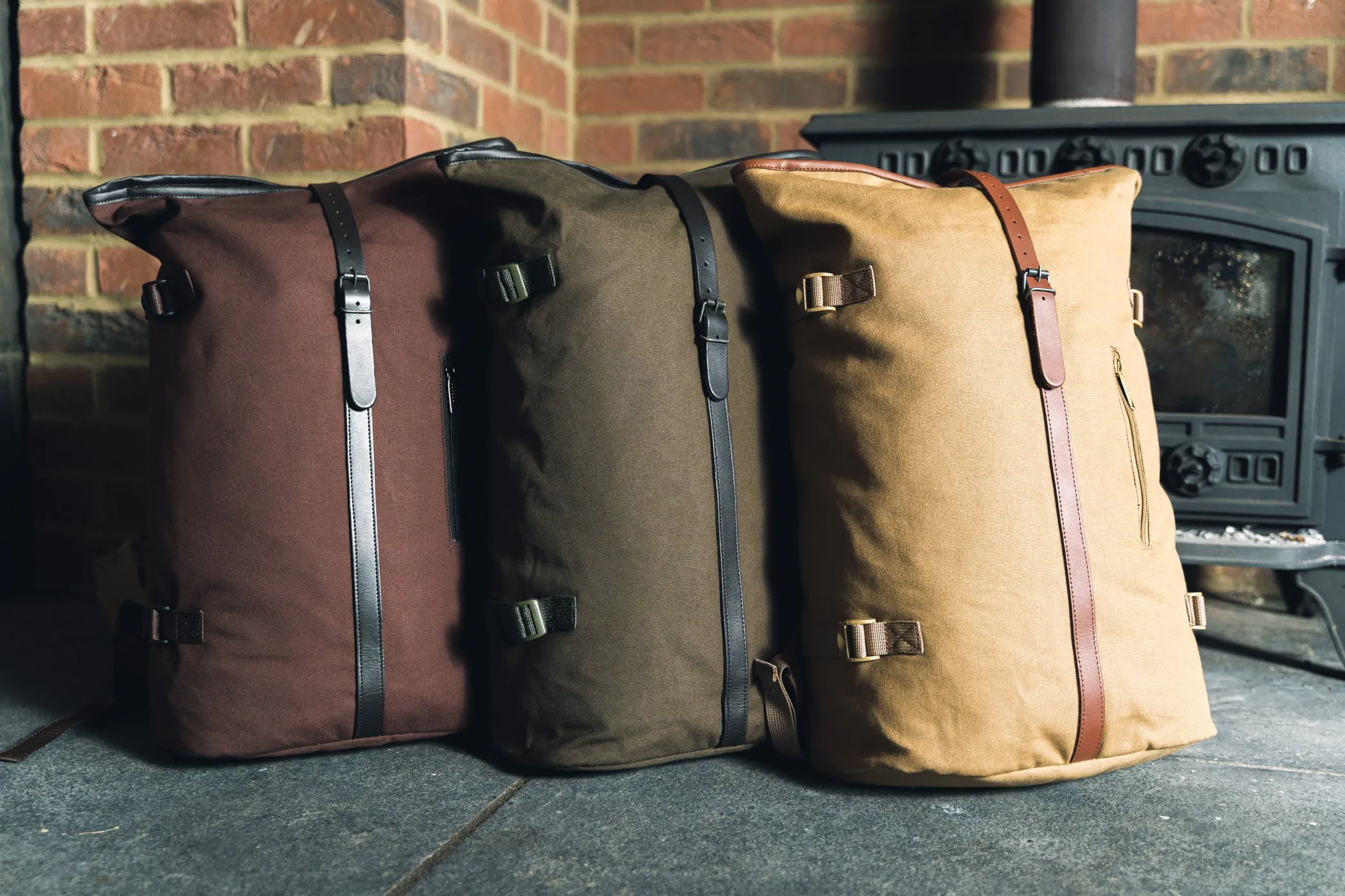 JACK PYKE Heavy Cotton Canvas Fold Top Rucksack