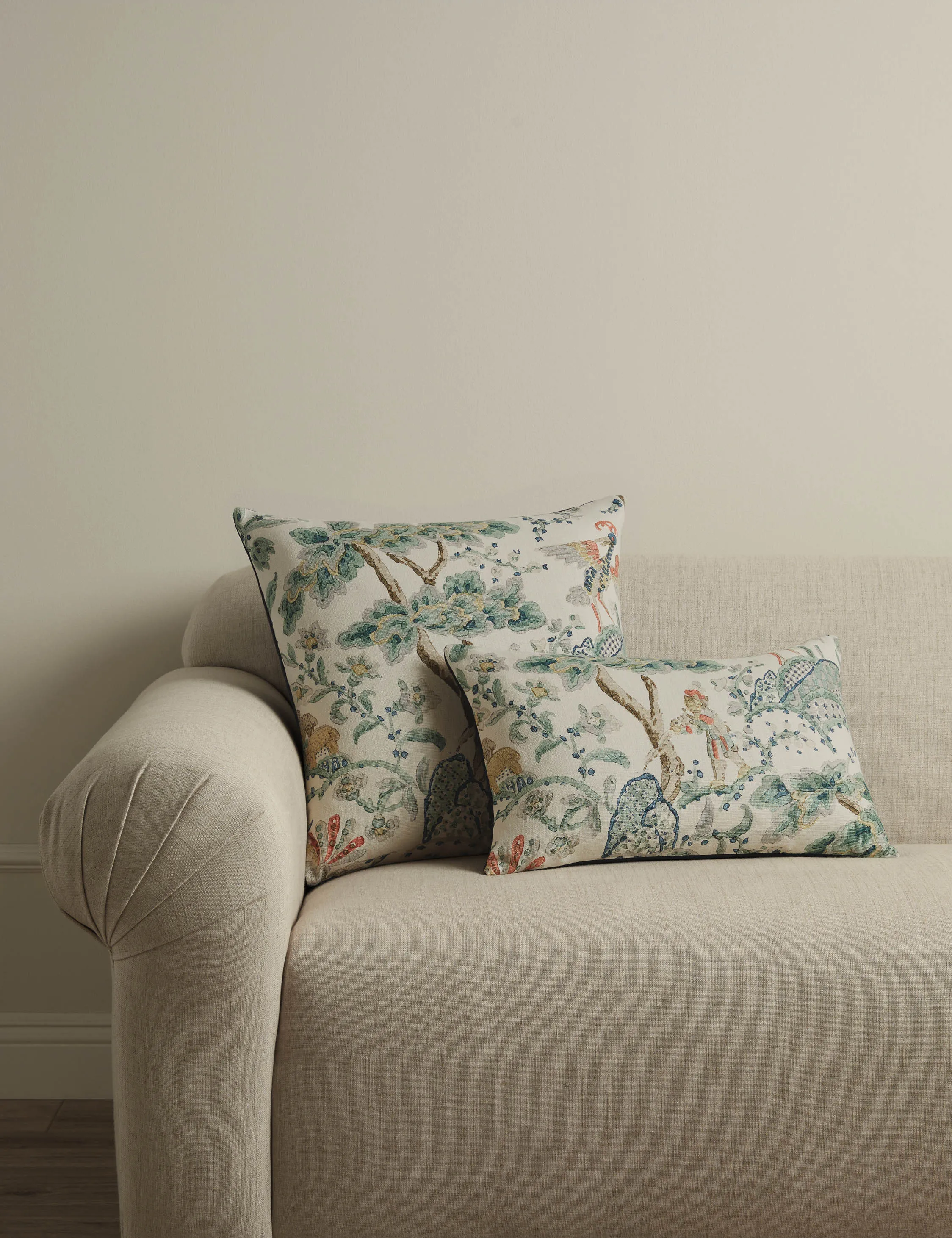 Kelmscott / Aurora Linen Pillow by Scalamandre