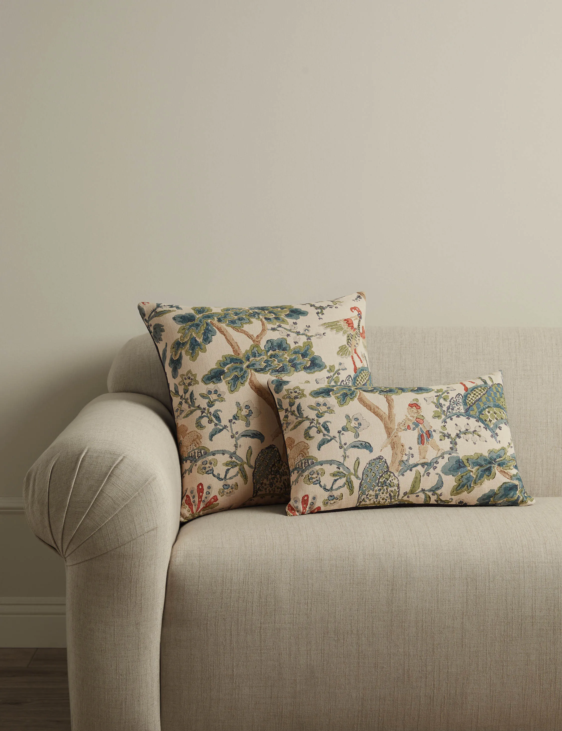 Kelmscott / Aurora Linen Pillow by Scalamandre