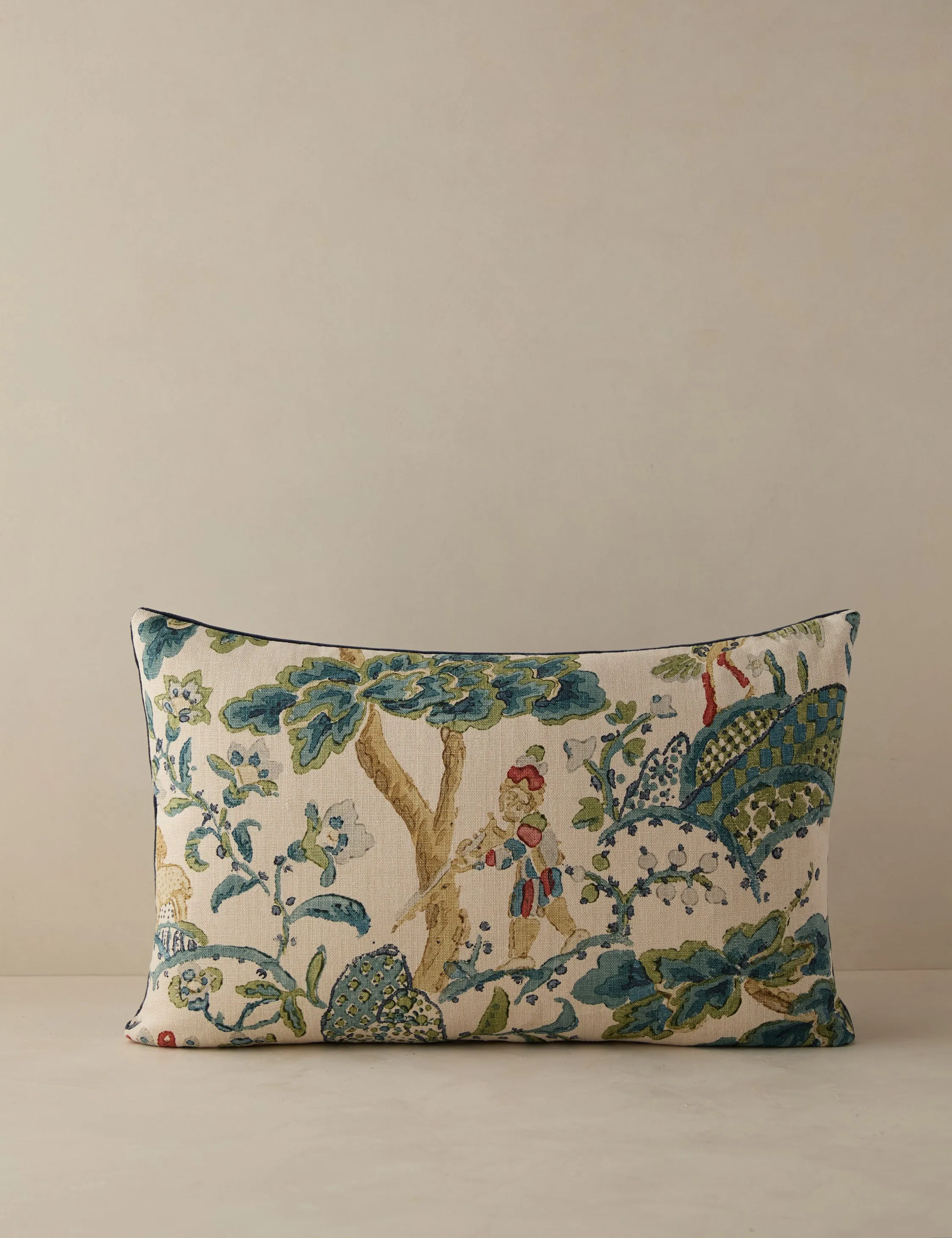 Kelmscott / Aurora Linen Pillow by Scalamandre