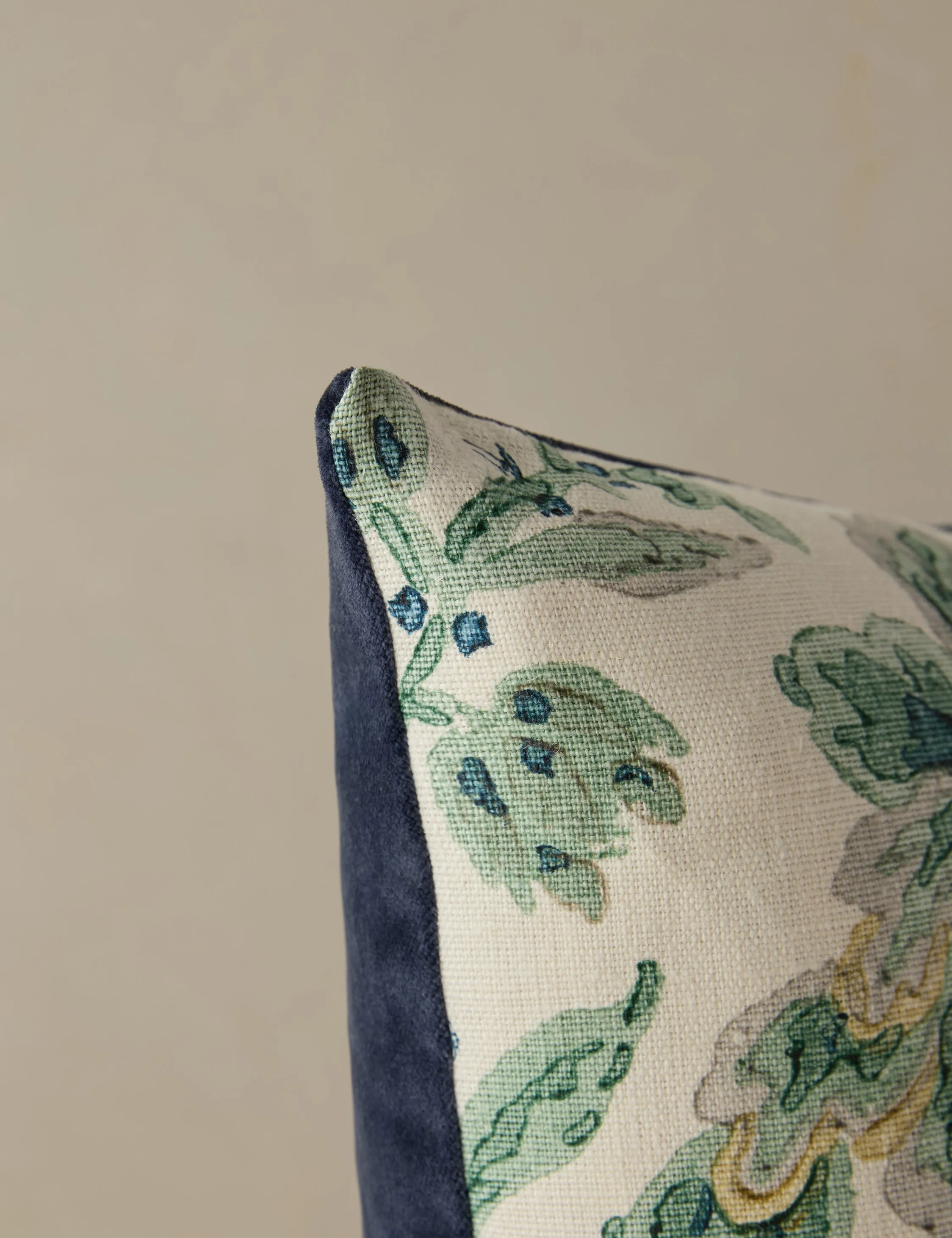 Kelmscott / Aurora Linen Pillow by Scalamandre